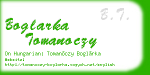 boglarka tomanoczy business card